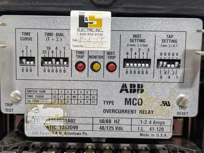 ABB 1354D01A02 Type MCO Overcurrent Relay Module 1353D99 Used