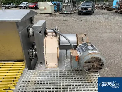 USED APV 10" x 90" APV Discharge Screw Conveyor, S/S, 20 HP