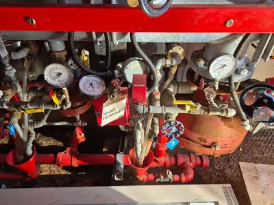 Containerized Foam Fire Suppression System w/ Deluge Valve, Potter Controls & Piping Manifold