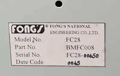 FONGS FC28 System Screen loc2B