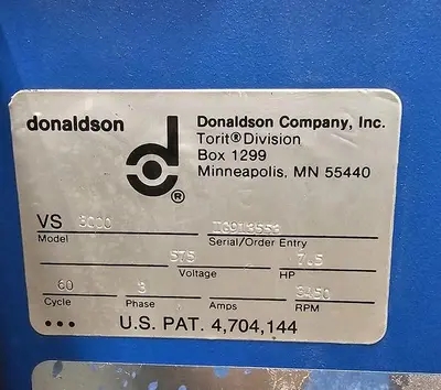 USED DONALDSON VS3000