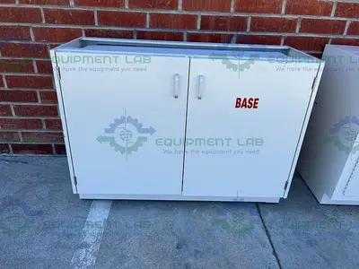USED MOTT FLAMMABLE STORAGE CABINET 48" X 22" X 35" W/ MOTT ACID CABINET 18"X35"X48"