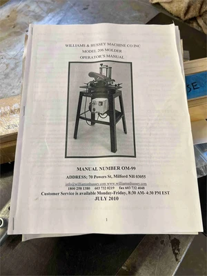 Used WILLIAMS & HUSSEY 206 Woodworking Moulders California US | MachineryMax #1419737