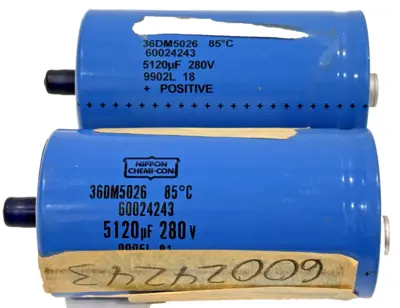 LOT OF 2 NEW NIPPON CHEMI-CON 36DM5026 CAPACITORS