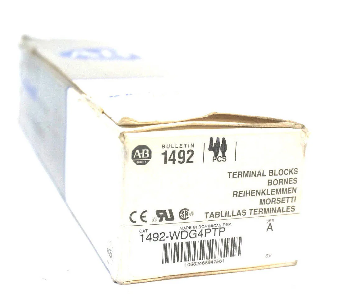 41 NEW ALLEN BRADLEY 1492-WDG4PTP TERMINAL BLOCKS SER.A 1492WDG4PTP
