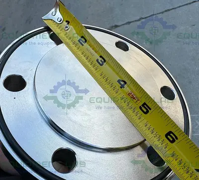 USED SCHOTT AG 316 STAINLESS STEEL IMPELLER 58" HEIGHT  X 6" FLANGE FITTING
