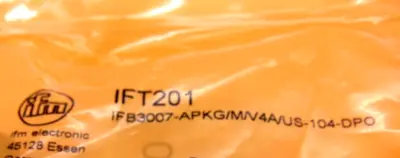 NEW IFM IFB3007-APKG/M/V4A/US-104-DPO IFT201 SENSOR IFB3007APKGMV4AUS104DPO