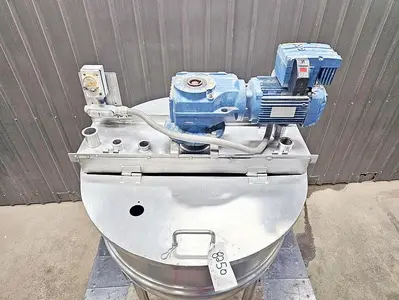 Used 100 Gallon Kettle, 316 Stainless Steel, With Scrape Agitation