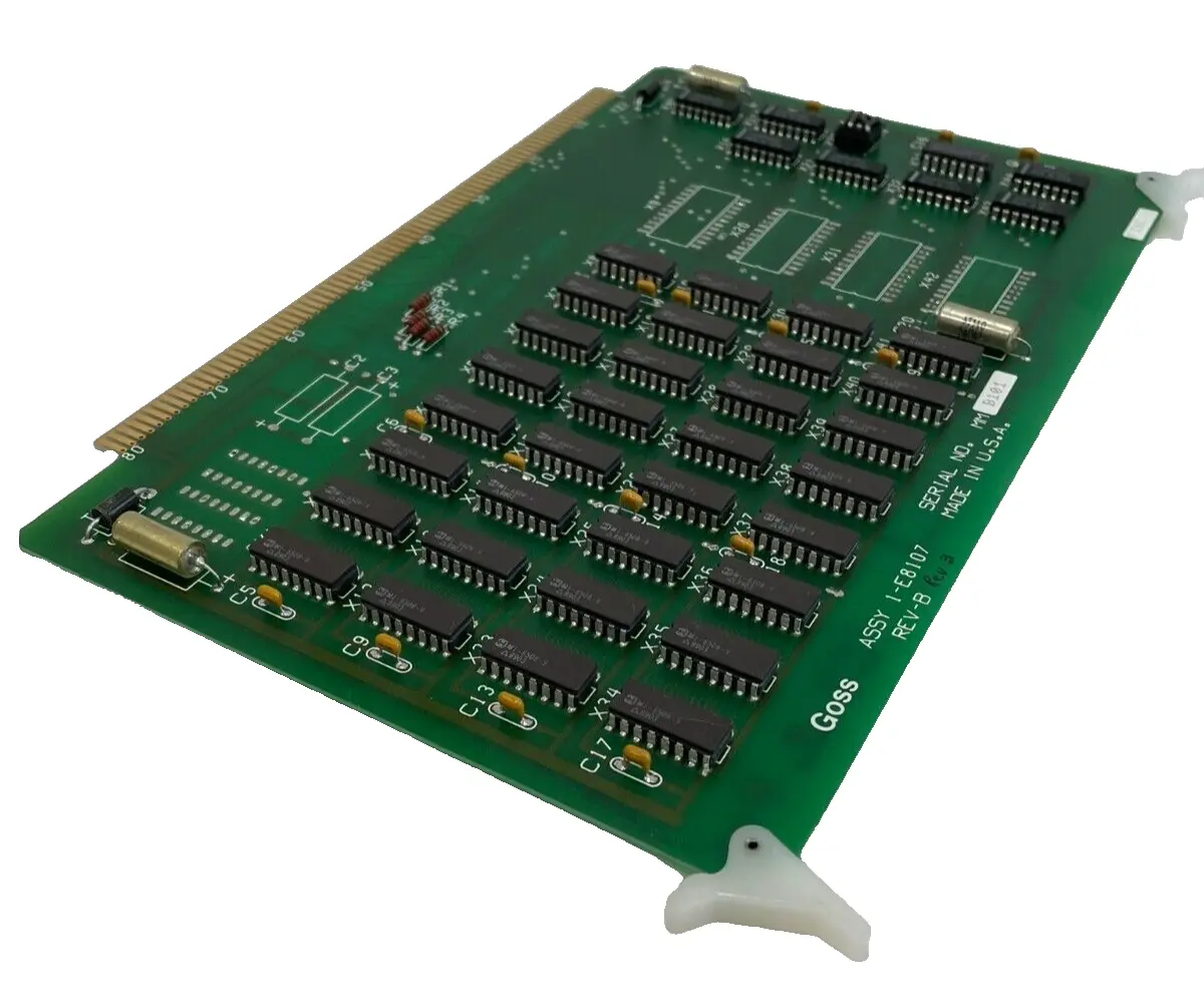 USED ROCKWELL-GOSS 1-E8107 COMPONENT BOARD REV-B 1E8107
