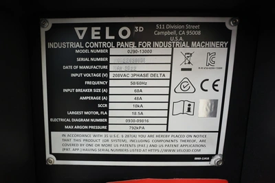 2022 Velo3D Sapphire 3D Printers | Elevation Machine (3)
