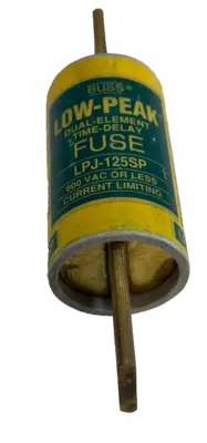 NEW LOT OF 2 COOPER BUSSMANN LPJ-125SP LOW-PEAK FUSES LPJ125SP