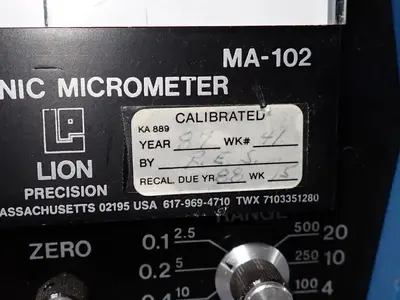 Used LION PRECISION MA102 Micrometers Ohio US | HGR 24 #785487