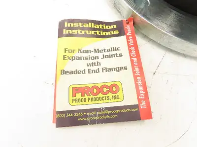 Proco 242-C  8"x 10"L Rubber Expansion Joint Type NN #150 Flanged Double-Sphere