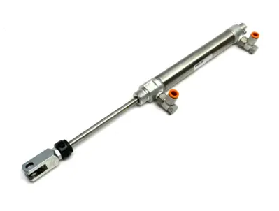 USED SMC ROUND BODY AIR CYLINDER, 0.75" BORE, 4" STROKE