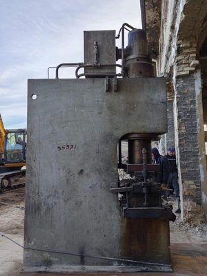 ERFURT C-frame Hydraulic Press, in working order, visible under power