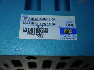 NEW MAC VALVES MVA2BA111PM111DA