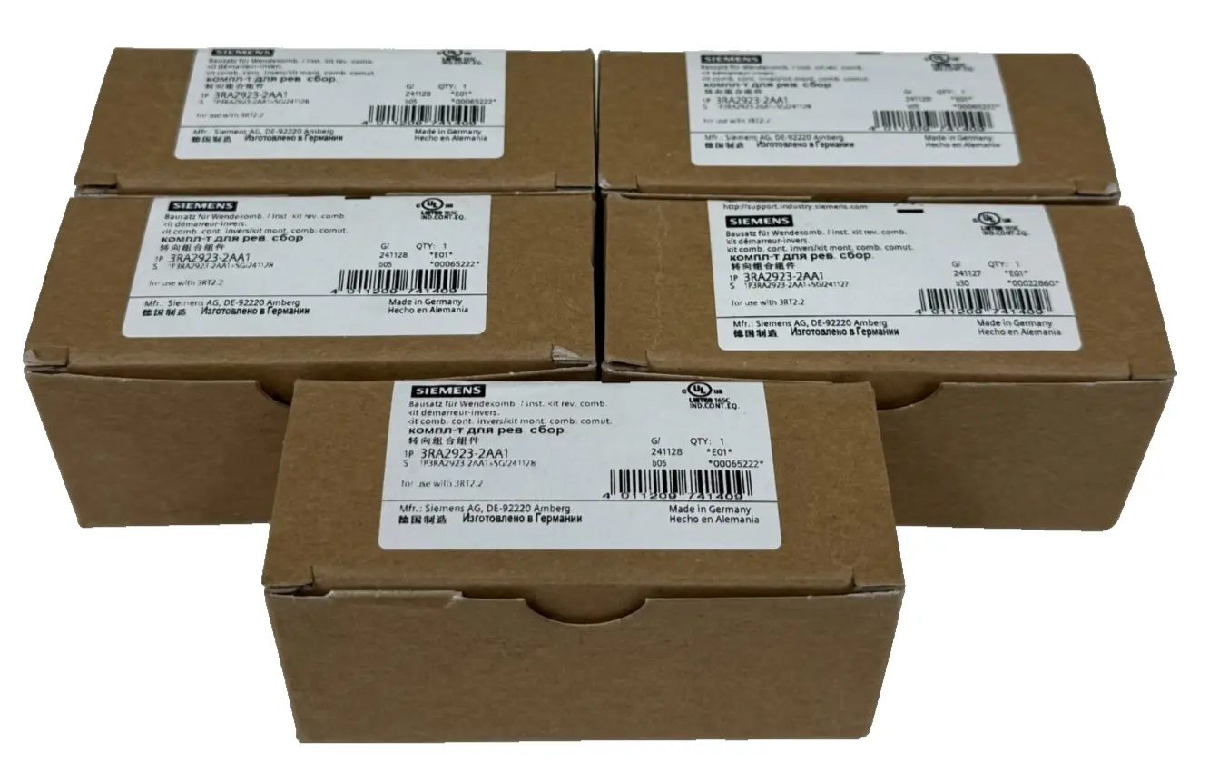 LOT OF 5 NEW SIEMENS 3RA2923-2AA1 WIRING KITS 3RA29232AA1