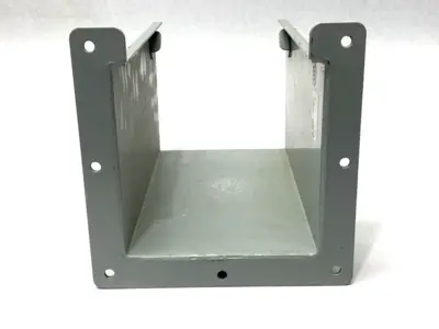 USED HOFFMAN LAY-IN TELESCOPE FITTING 6" X 6" 18950 NO HINGED COVER & HARDWARE