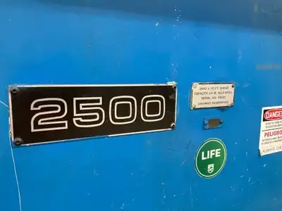 USED CINCINNATI INC 2,500 X 10 FT.