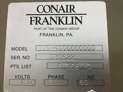 USED CONAIR FRANKLIN D10H4000000000