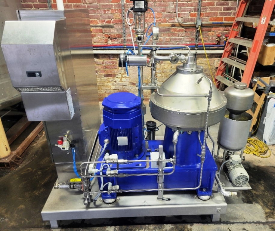 Alfa-Laval CLARA BREW 80 clarifier skid, 316SS.