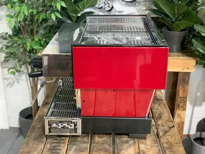LA MARZOCCO LINEA CLASSIC 2 GROUP RED CHRONO TOUCH PADS ESPRESSO COFFEE MACHINE