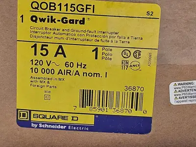 NEW SQUARE D QOB115GFI