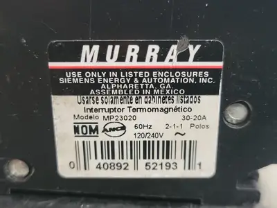 Used MURRAY MP23020 Switchgears British Columbia CA | Lenmark #241593