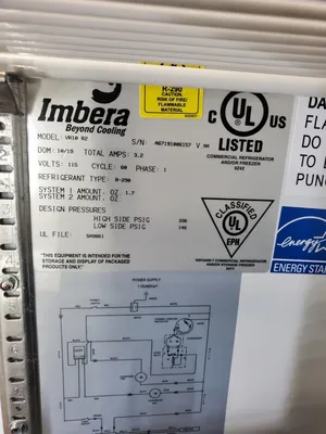 Imbera VR10 “BANG” 8.9 Cu. Ft. ￼115v Glass Door Merchandiser Tested and Working!