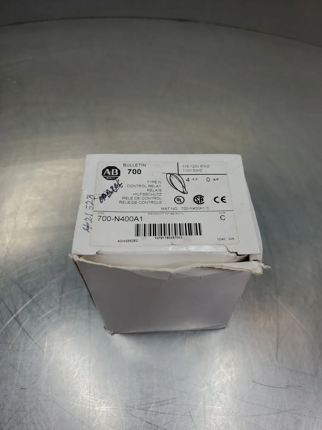 ALLEN BRADLEY 700-N400A1 SER C AC RELAY, 115-120V. 4E-33