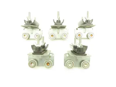 Electromotive Systems Festoon Cable Trolley Steel Wheels Nylon Saddle Lot of 5