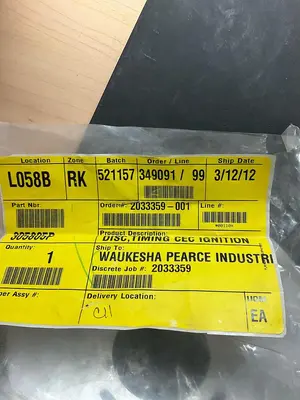 WAUKESHA TIMING DISC CEC IGNITION PN: 305805P