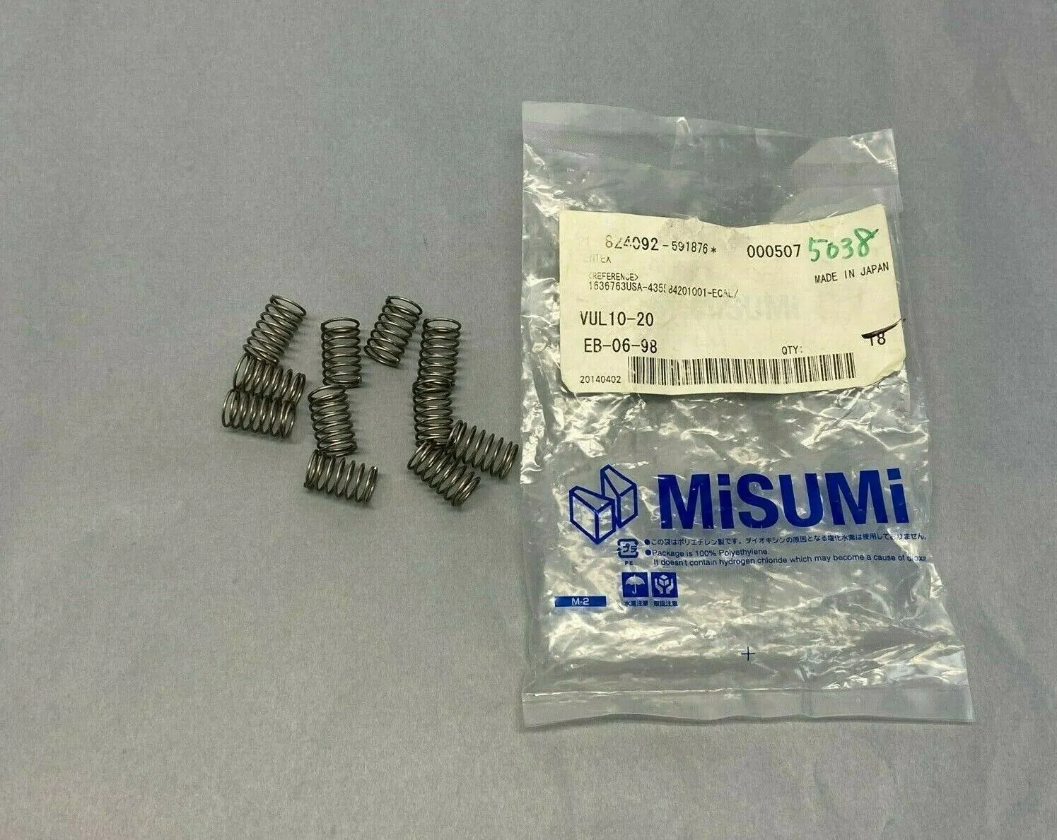 VUL10-20 | MiSUMi  Compression Springs Stainless Steel 10mm x 12mm PKG OF 10 - New Other