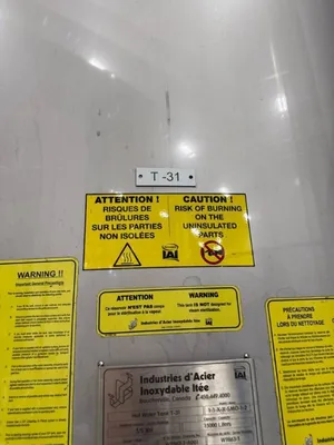 2021 INDUSTRIES D'ACIER INOXYDABLE ITEE 4,000 GALLON Pionowy zbiornik magazynowy | Perry Equipment (10)