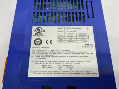 USED NSK SERVO DRIVE 200-240V 1PH INPUT, 200-240V 3PH OUTPUT