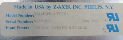 NEW Z-AXIS V414PW012 MONITOR MA1428H25AU