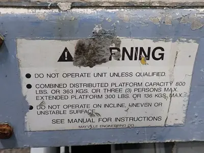 Mayville Engineering Co 800 Lbs Scissor Lift