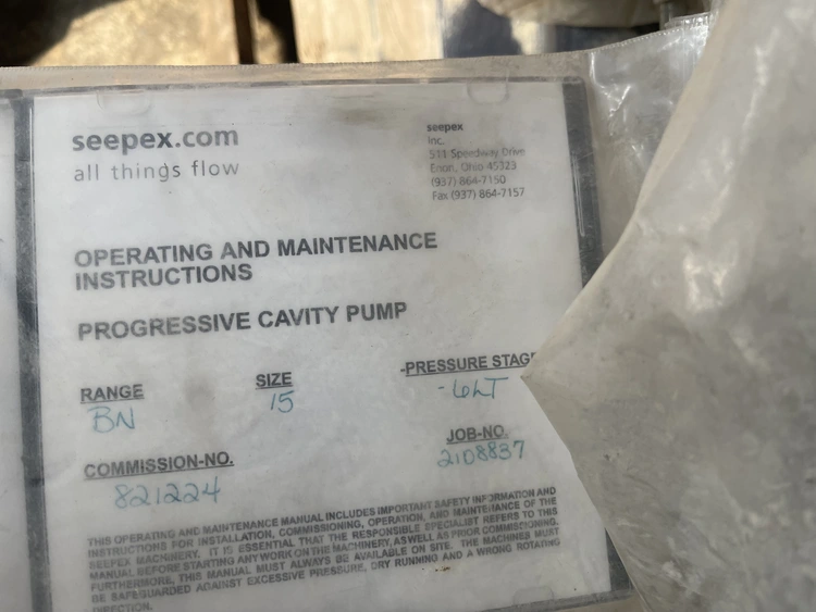 Used Seepex _UNKNOWN_ Pumps Minnesota US | Peak Machinery, Inc. #285670