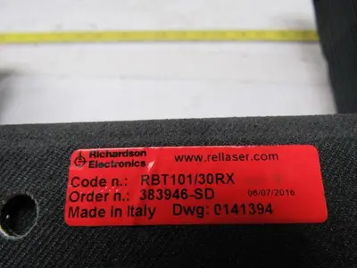 Richardson Electronics RBTR101/30RX Y Rail Bellows Trumpf 3030 Laser  0141394