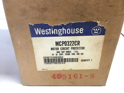 Westinghouse MCP0358CR – Motor Circuit Breaker Protector 600VAC 3Pole 7Amp