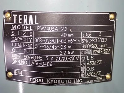Used TERAL LPW403A3.2 Pumps Ohio US | HGR 24 #738081