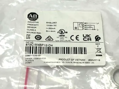 New | in-Stock Allen-Bradley Ser. F Inductive Proximity Sensor 4mm Sense Distan. Proximity Sensors Michigan US | Maverick Industrial Sales #1389297
