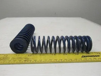 5" x 1-1/2" 3/4" Rod Die Spring 1/8" Thick Rectangular Wire Blue Lot Of 2