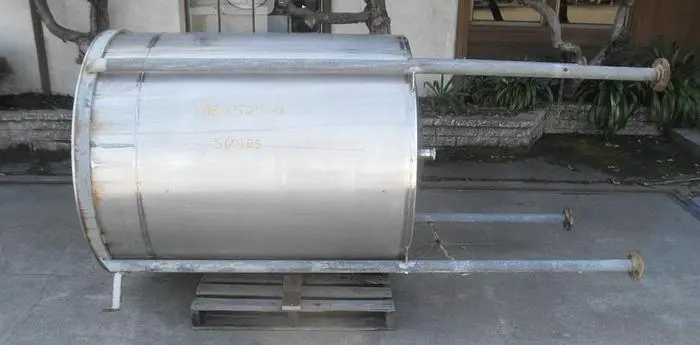 Tank, 475 Gallon, Stainless Steel, 50" X 60", OT/DB #S741572