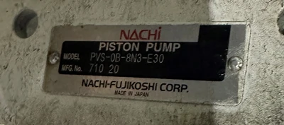 NACHI PVS-0B-8N3-E30 5HP HYDRAULIC SYSTEM