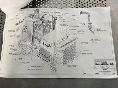 USED MUELLER 60 LITER STAINLESS STEEL  JACKETED MIXING TANK W/ CHILLER, CONTROLLER