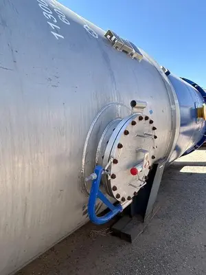 Reactor, 13,285 Gallon, 304L Stainless Steel, Equipromex, with 316L Stainless Coil, Vertical, 50 PSI, Unused, #5991583