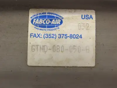 Fabco GTND-080-050-B Pneumatic Cylinder 50mm Stroke 80mm Bore Guided Toolplate