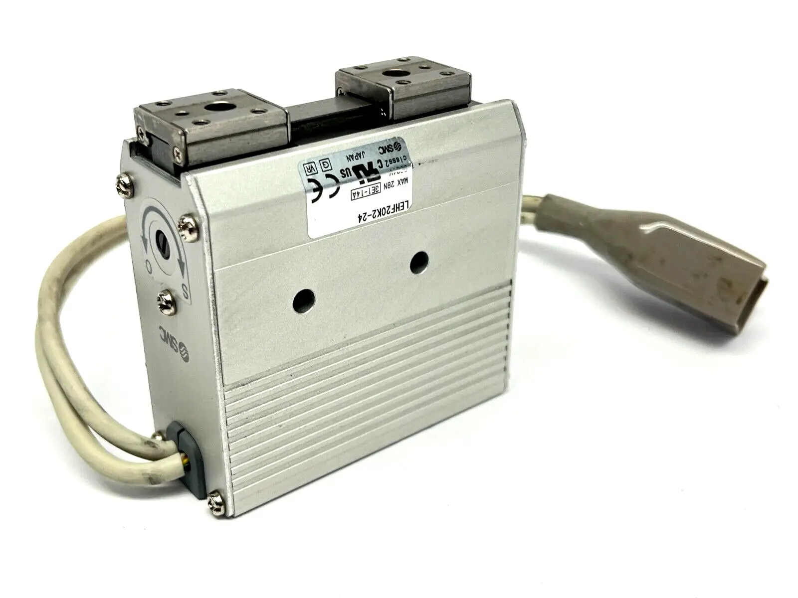 LEHF20K2-24 | SMC  Belt Driven Horizontal 2-Finger Electric Gripper 24mm Stroke - For parts or not working