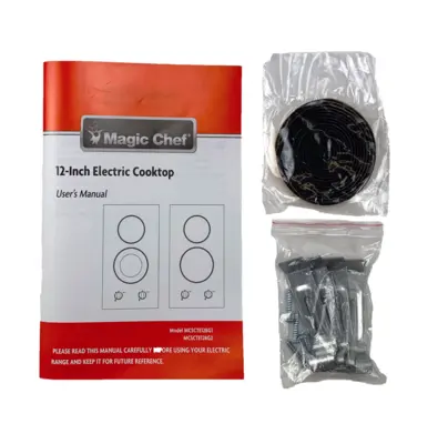 Magic Chef 12 IN. RADIANT ELECTRIC CERAMIC GLASS COOKTOP IN BLACK WITH 2 ELEMENTS INCLUDING DUAL RADIANT ELEMENT